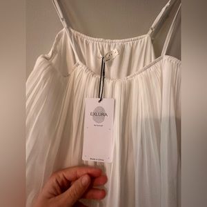 Pleated White Romper